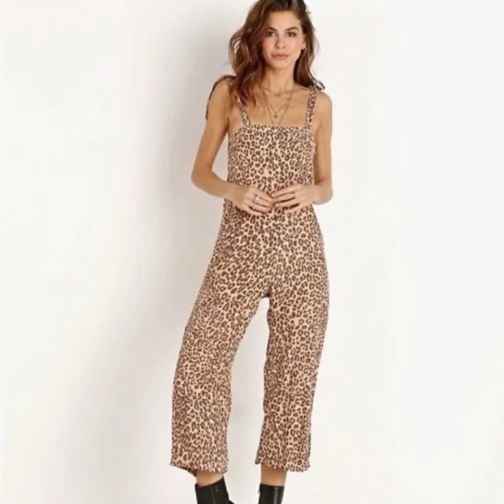 Faithfull the‎ Brand Elsa Animal Print Sleeveless Wide Leg Jumpsuit size 4